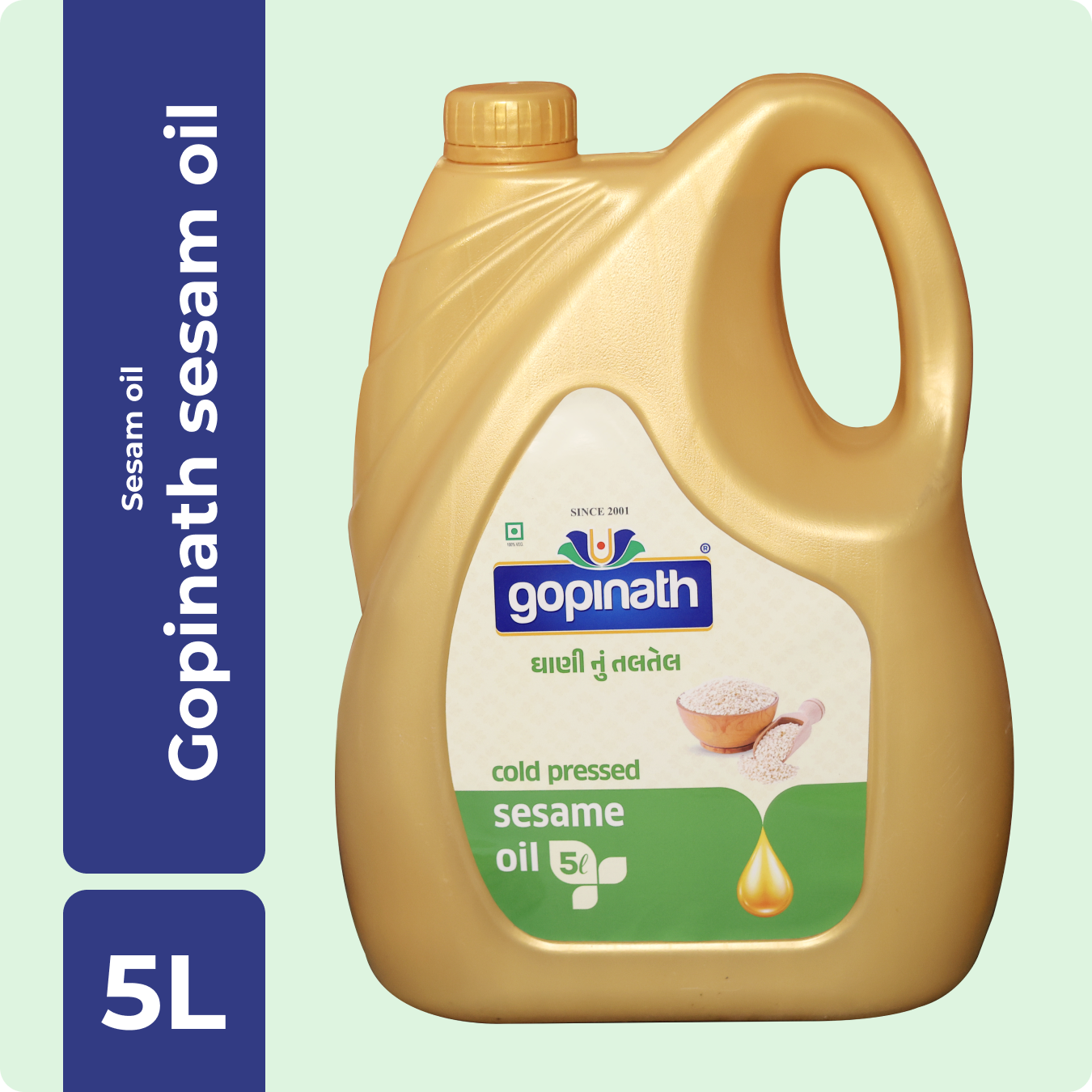 Gopinath Sesame Cooking Oil – 100% Pure, 5 Ltr | Healthy & Versatile