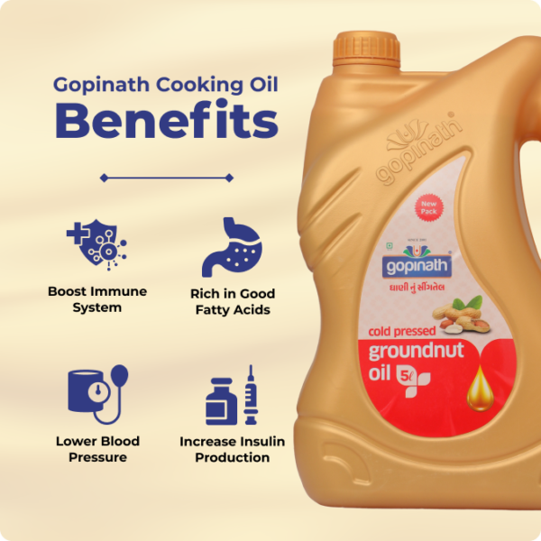 Cold Pressed Groundnut Cooking Oil – 5 Ltr. Can