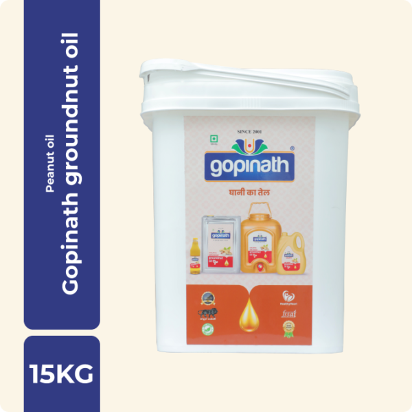 100% Pure Cold Pressed Groundnut cooking oil – 15 KG (16.48 LTR) (Bucket)