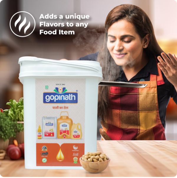 100% Pure Cold Pressed Groundnut cooking oil – 15 KG (16.48 LTR) (Bucket)