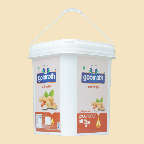100% Pure Cold Pressed Groundnut cooking oil – 15 KG (16.48 LTR) (Bucket)