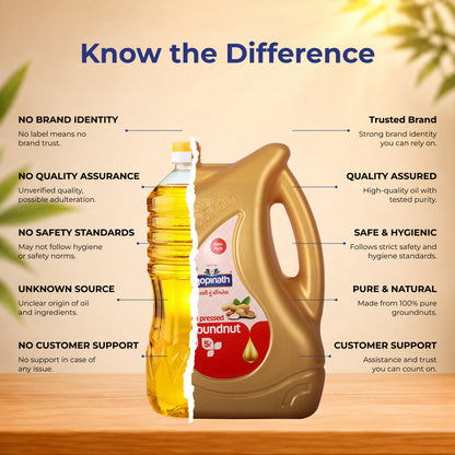Cold Pressed Groundnut Cooking Oil – 5 Ltr. Can