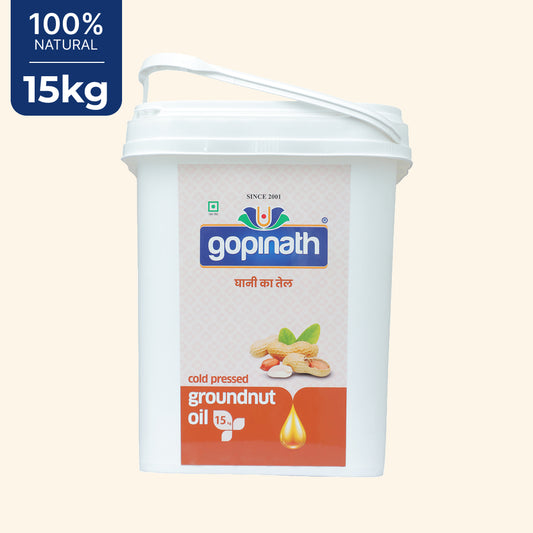 100% Pure Cold Pressed Groundnut cooking oil – 15 KG (16.48 LTR) (Bucket)