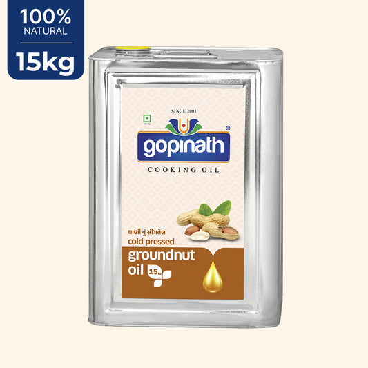 100% Pure Cold Pressed Groundnut cooking oil – 15 KG (16.48 LTR) (Tin)