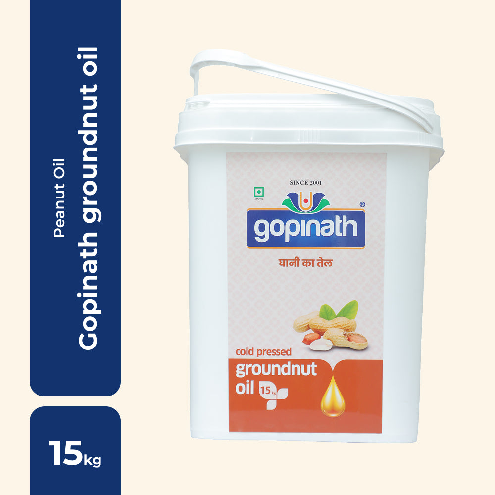 100% Pure Cold Pressed Groundnut cooking oil – 15 KG (16.48 LTR) (Bucket)