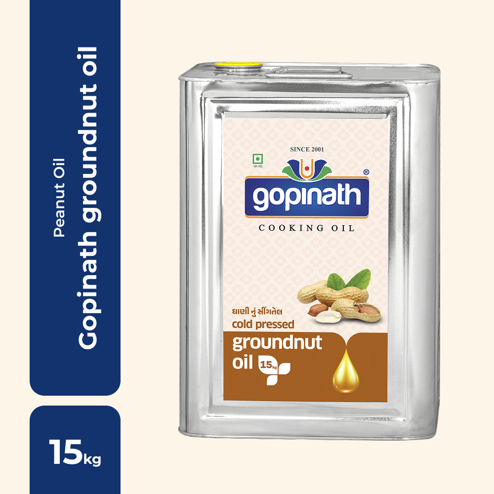 100% Pure Cold Pressed Groundnut cooking oil – 15 KG (16.48 LTR) (Tin)