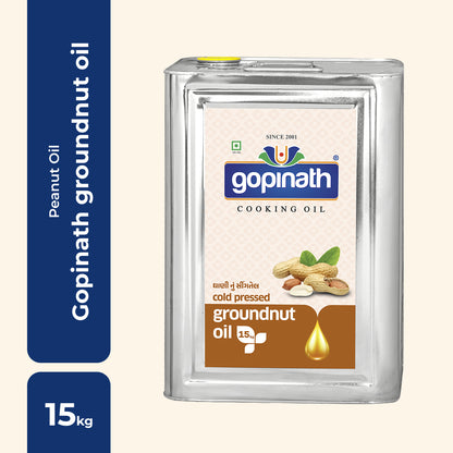 100% Pure Cold Pressed Groundnut cooking oil – 15 KG (16.48 LTR) (Tin)