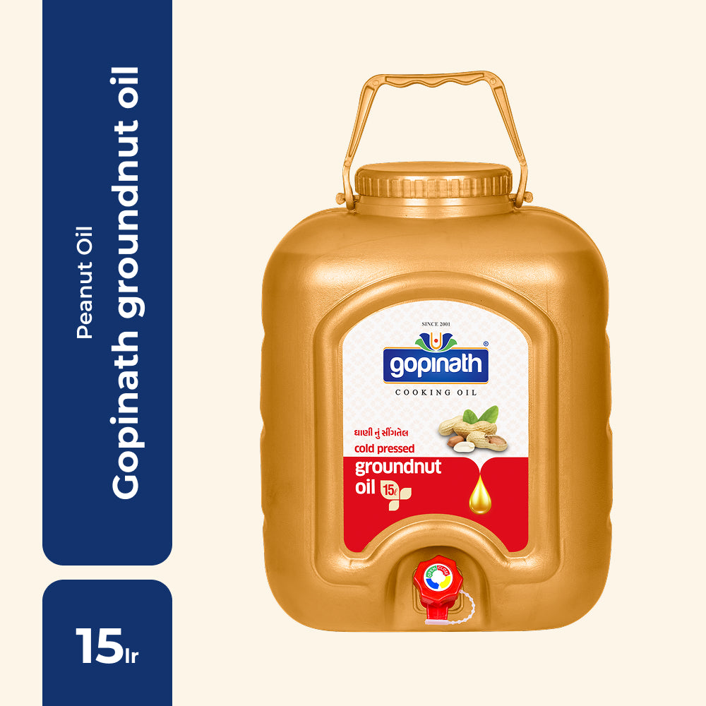 100% Pure Cold Pressed Groundnut cooking oil – 15 LTR (Jar)