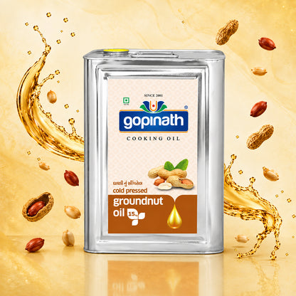 100% Pure Cold Pressed Groundnut cooking oil – 15 KG (16.48 LTR) (Tin)
