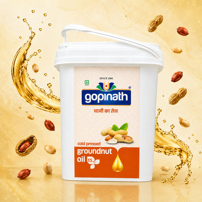100% Pure Cold Pressed Groundnut cooking oil – 15 KG (16.48 LTR) (Bucket)
