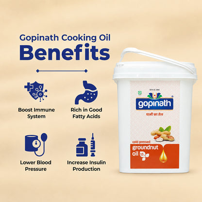 100% Pure Cold Pressed Groundnut cooking oil – 15 KG (16.48 LTR) (Bucket)