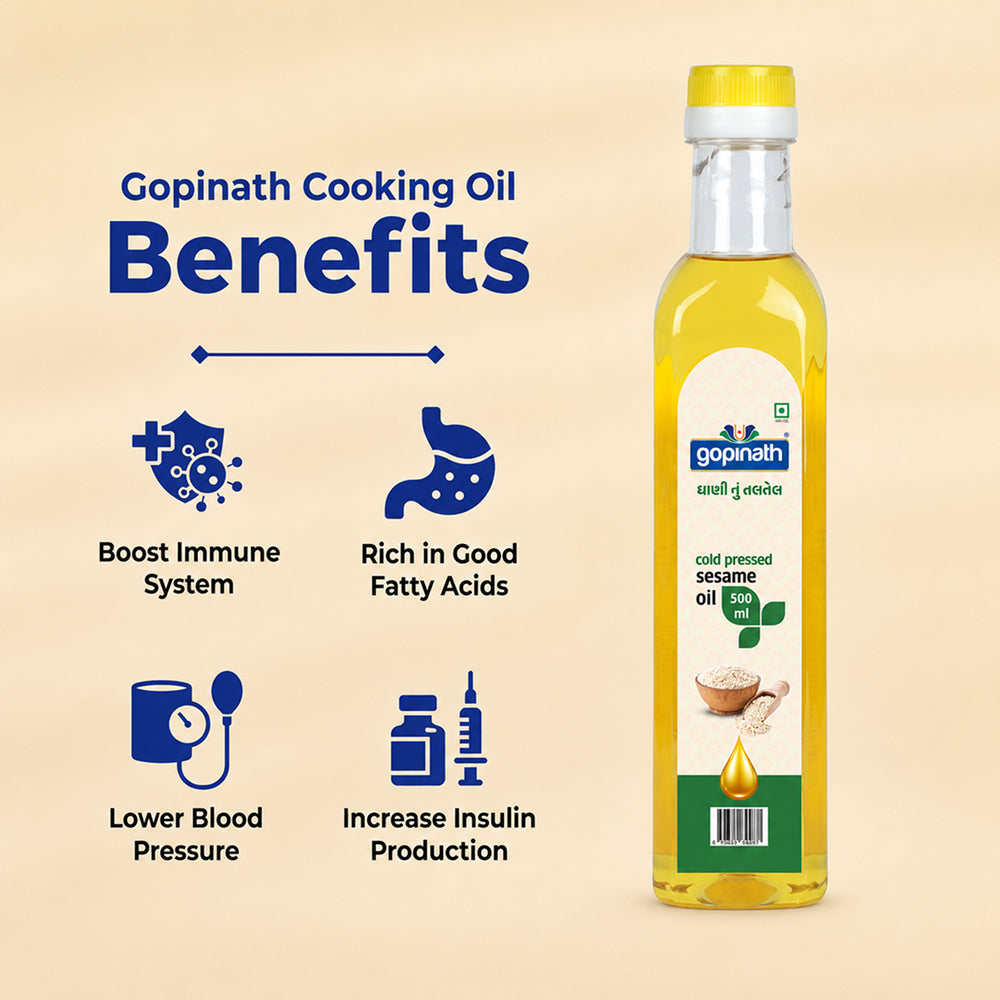 Gopinath Sesame Cooking Oil – 500 ML | Healthy & Versatile