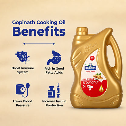 Cold Pressed Groundnut Cooking Oil – 5 Ltr. Can