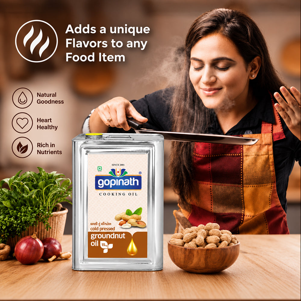 100% Pure Cold Pressed Groundnut cooking oil – 15 KG (16.48 LTR) (Tin)