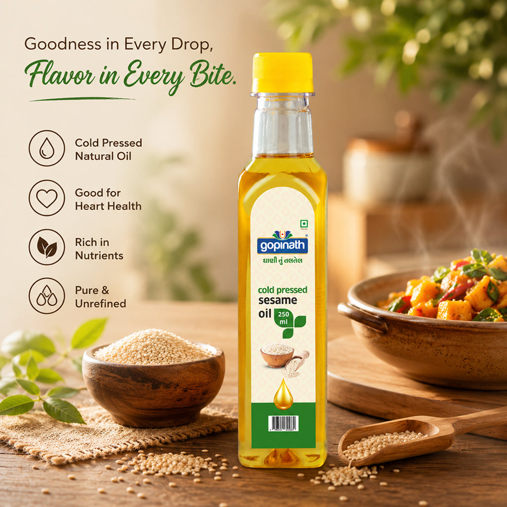 Gopinath Sesame Cooking Oil – 250 ML | Healthy & Versatile