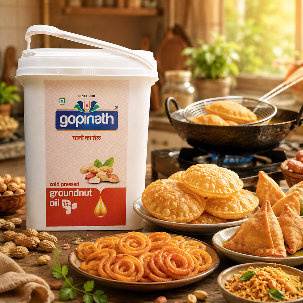 100% Pure Cold Pressed Groundnut cooking oil – 15 KG (16.48 LTR) (Bucket)
