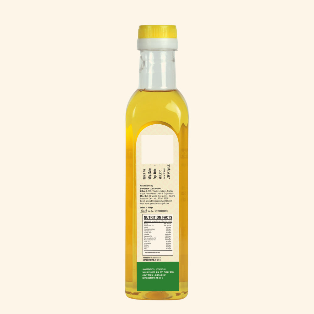 Gopinath Sesame Cooking Oil – 500 ML | Healthy & Versatile