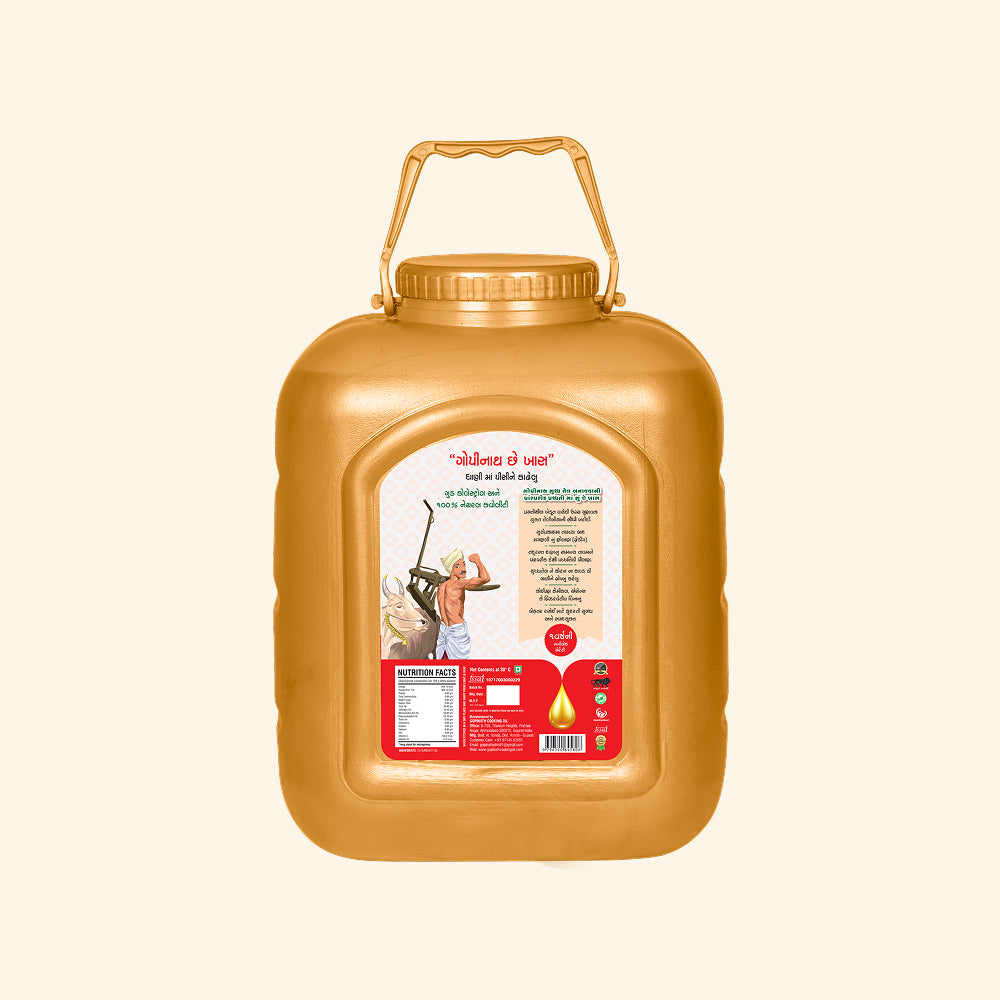 100% Pure Cold Pressed Groundnut cooking oil – 15 LTR (Jar)