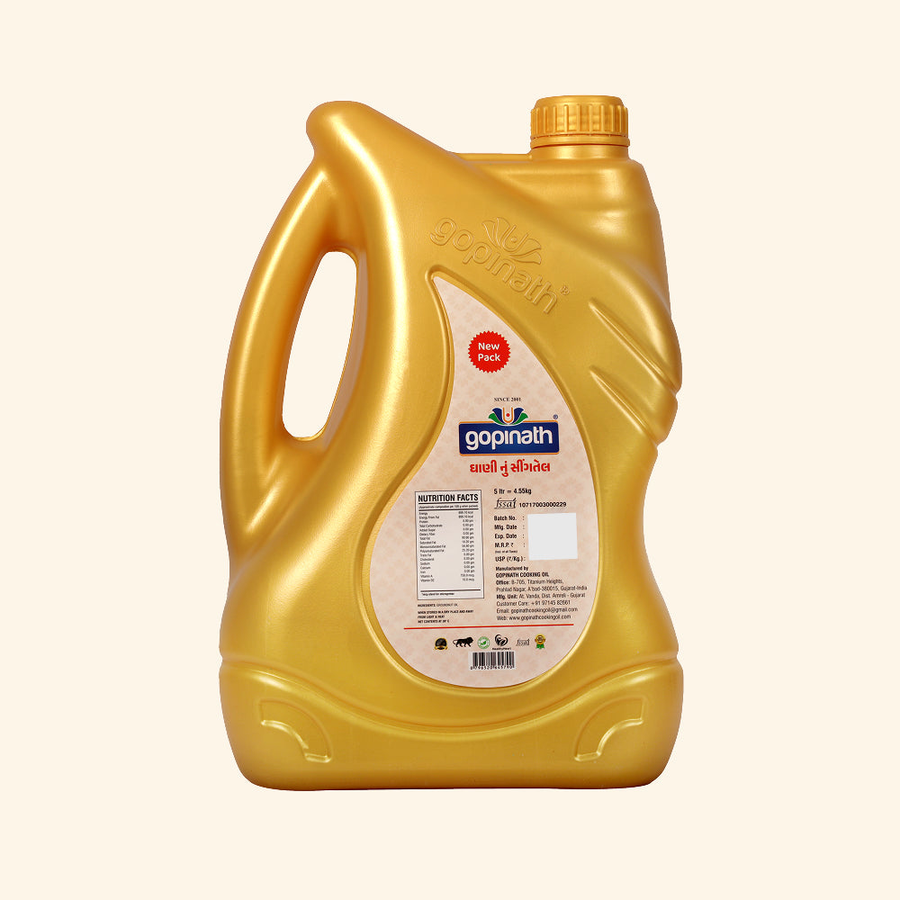 Cold Pressed Groundnut Cooking Oil – 5 Ltr. Can