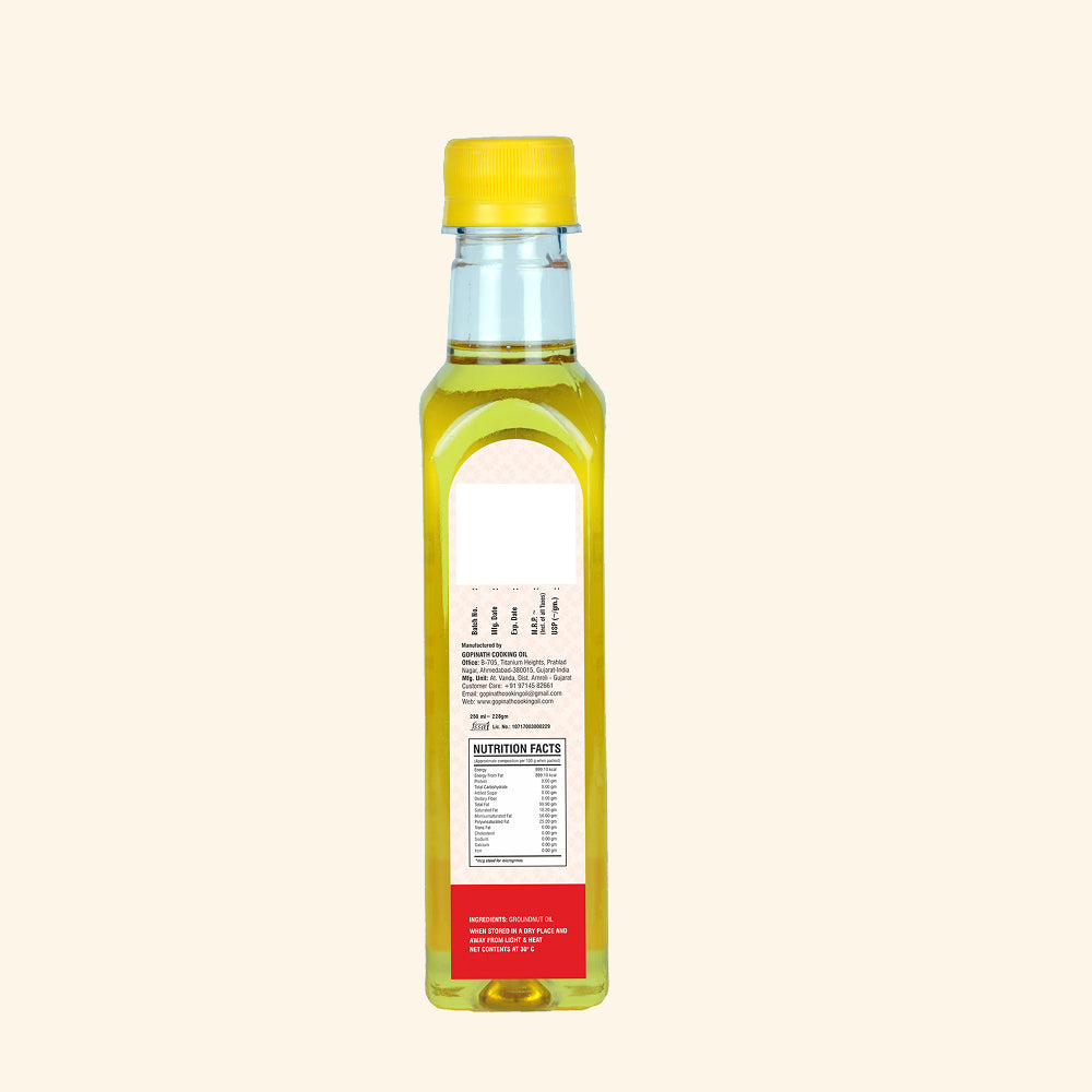 Gopinath Cold Pressed Groundnut Cooking Oil – 250 ML