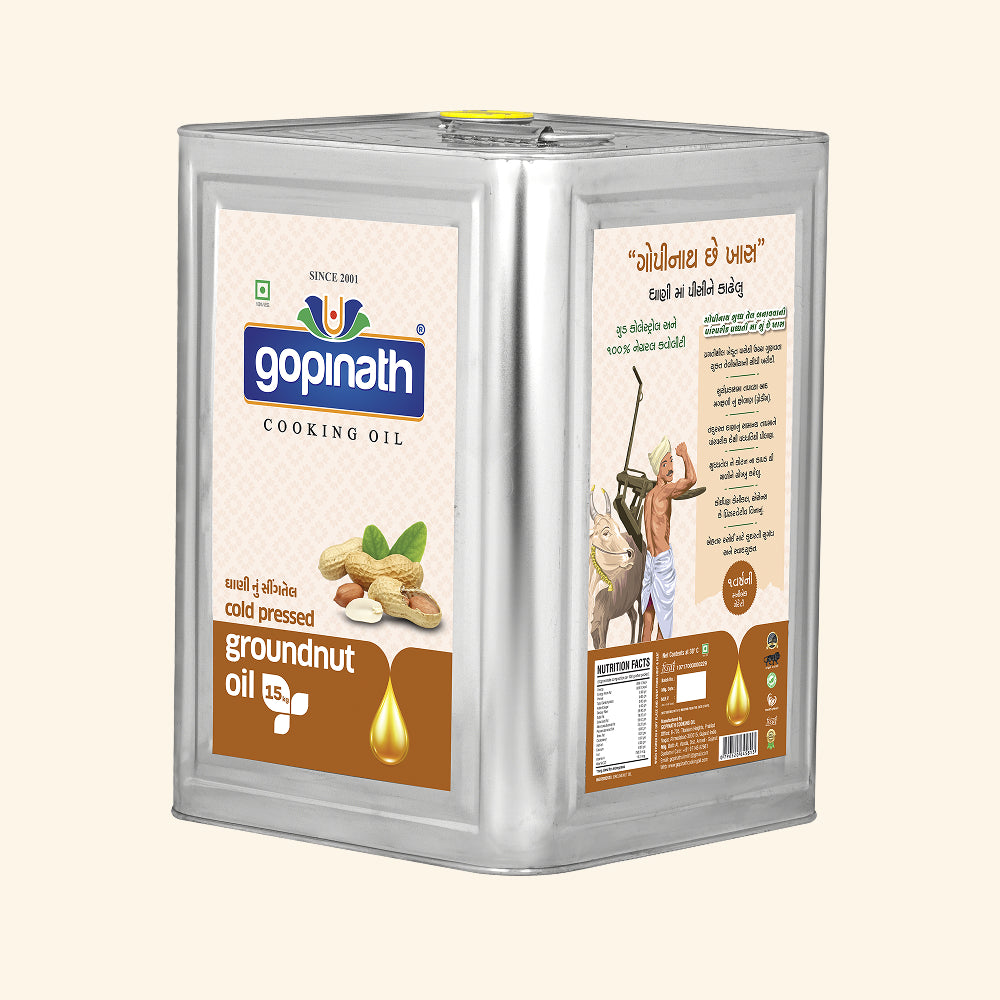 100% Pure Cold Pressed Groundnut cooking oil – 15 KG (16.48 LTR) (Tin)