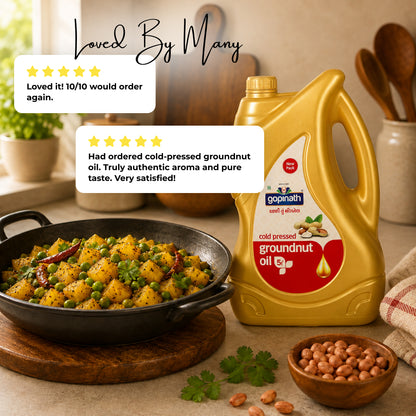 Cold Pressed Groundnut Cooking Oil – 5 Ltr. Can