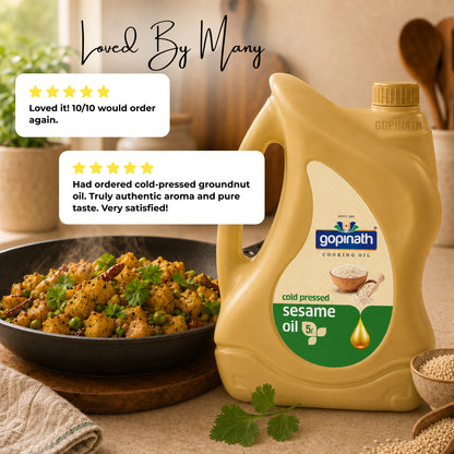 Gopinath Sesame Cooking Oil – 100% Pure, 5 Ltr | Healthy & Versatile
