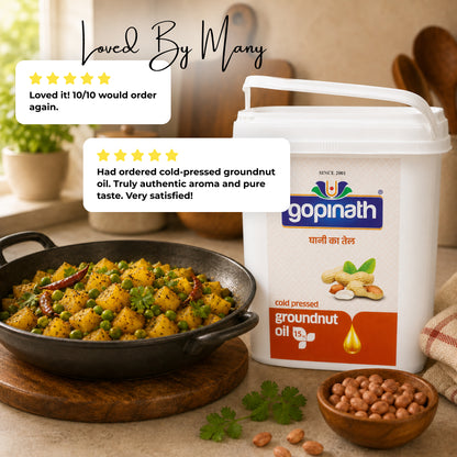 100% Pure Cold Pressed Groundnut cooking oil – 15 KG (16.48 LTR) (Bucket)