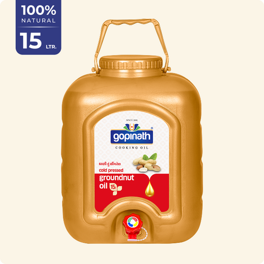 100% Pure Cold Pressed Groundnut cooking oil – 15 LTR (Jar)