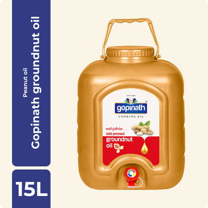 100% Pure Cold Pressed Groundnut cooking oil – 15 LTR (Jar)