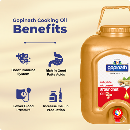 100% Pure Cold Pressed Groundnut cooking oil – 15 LTR (Jar)