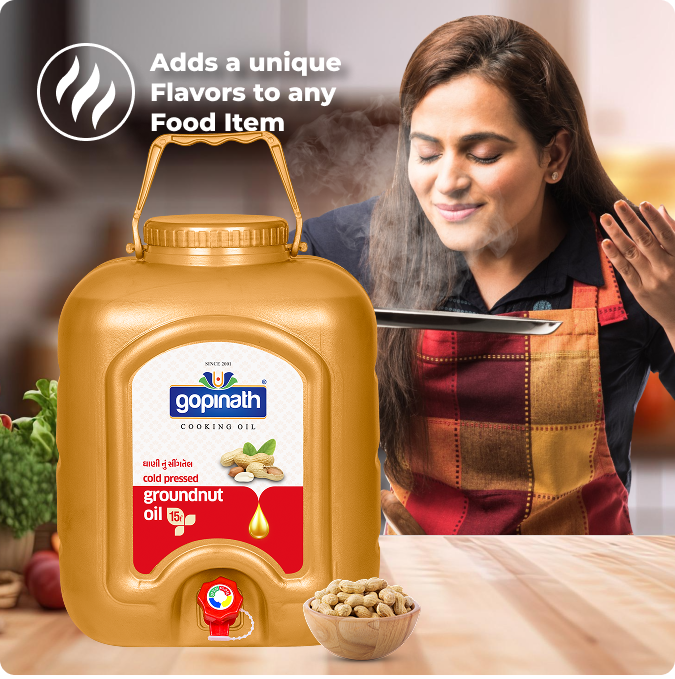100% Pure Cold Pressed Groundnut cooking oil – 15 LTR (Jar)
