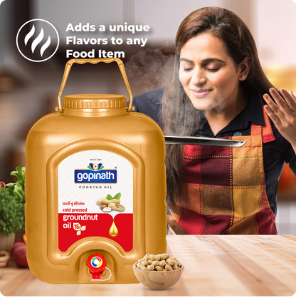 100% Pure Cold Pressed Groundnut cooking oil – 15 LTR (Jar)