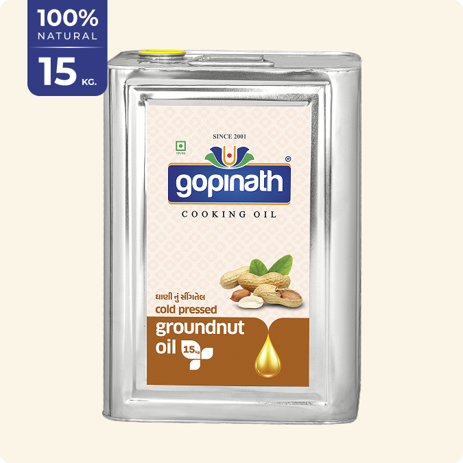 100% Pure Cold Pressed Groundnut cooking oil – 15 KG (16.48 LTR) (Tin)