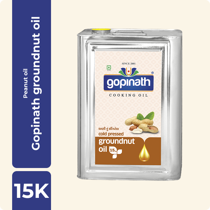 100% Pure Cold Pressed Groundnut cooking oil – 15 KG (16.48 LTR) (Tin)