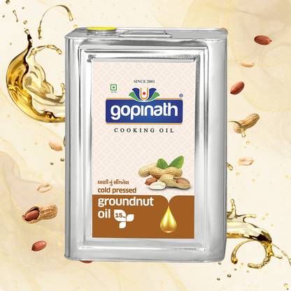 100% Pure Cold Pressed Groundnut cooking oil – 15 KG (16.48 LTR) (Tin)