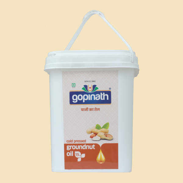 100% Pure Cold Pressed Groundnut cooking oil – 15 KG (16.48 LTR) (Bucket)