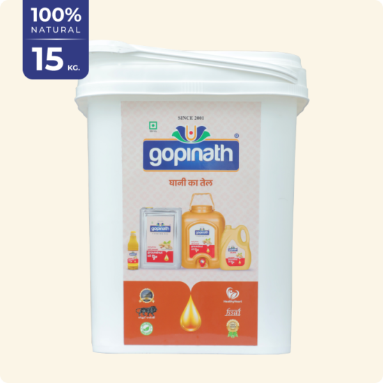 100% Pure Cold Pressed Groundnut cooking oil – 15 KG (16.48 LTR) (Bucket)